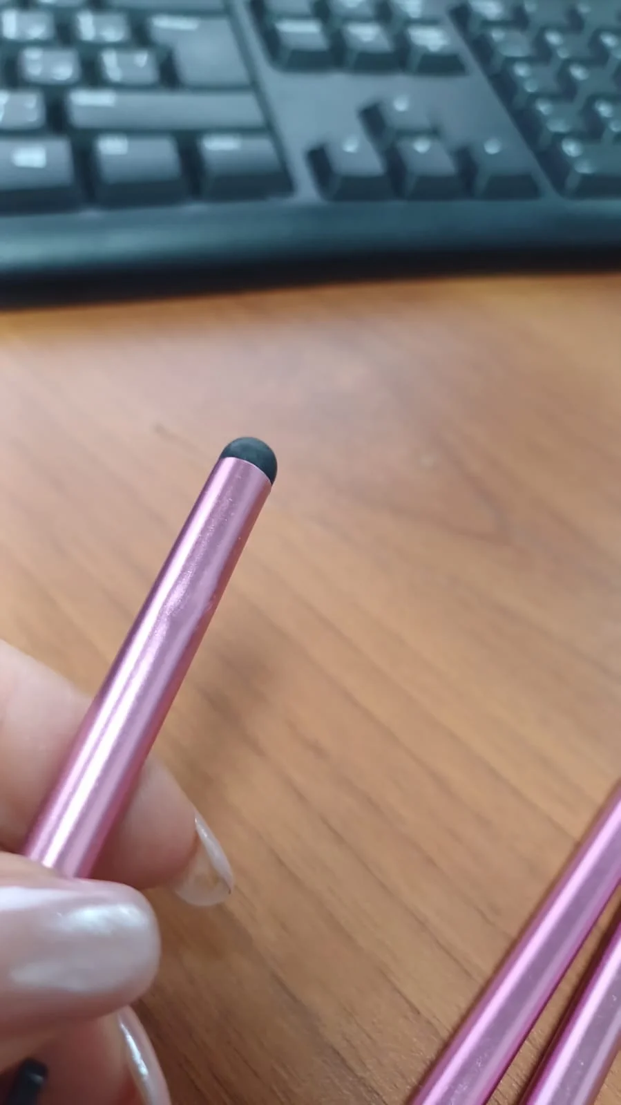 Стилус металлический Touch Smart Phone Tablet PC Universal розовый - фото 4