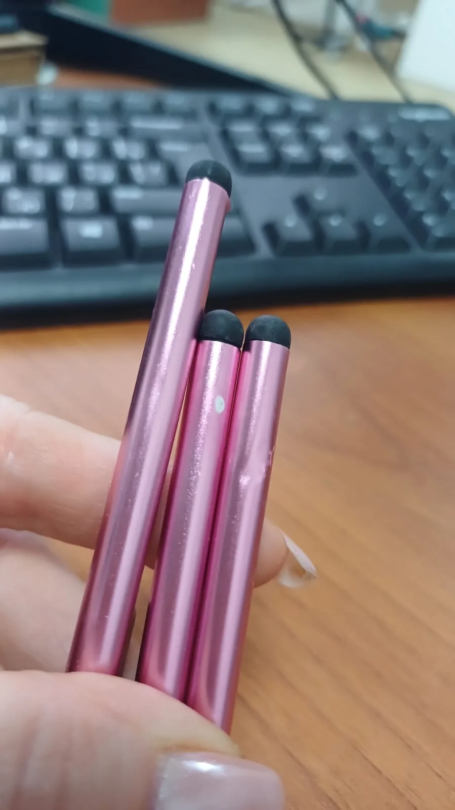 Стилус металлический Touch Smart Phone Tablet PC Universal розовый - фото 6