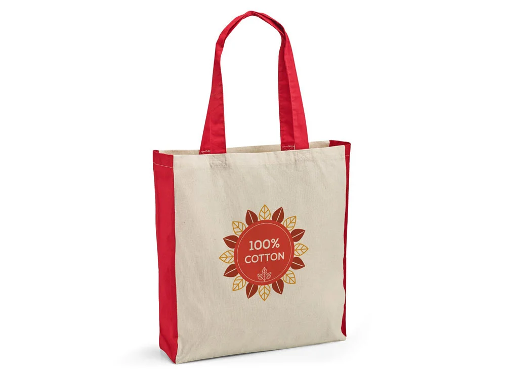 Сумка из 100% хлопка BAZAR красный - фото 4