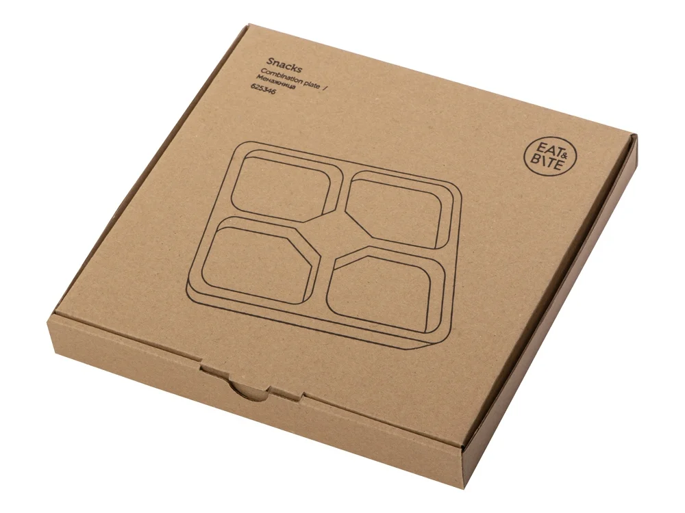 Менажница квадратная «Snacks», коричневый - фото 5