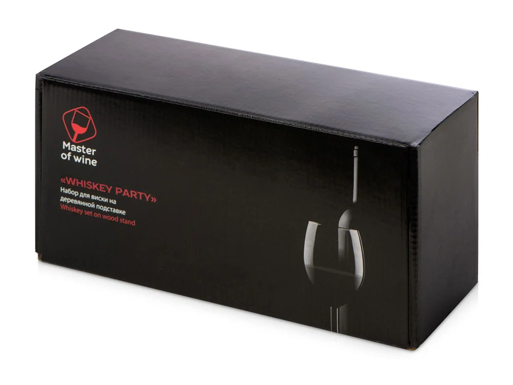 Набор для виски и коктейлей на подставке из дуба «Whiskey Party», натуральный, прозрачный, серый, серебристый, 2 х 210 - фото 11