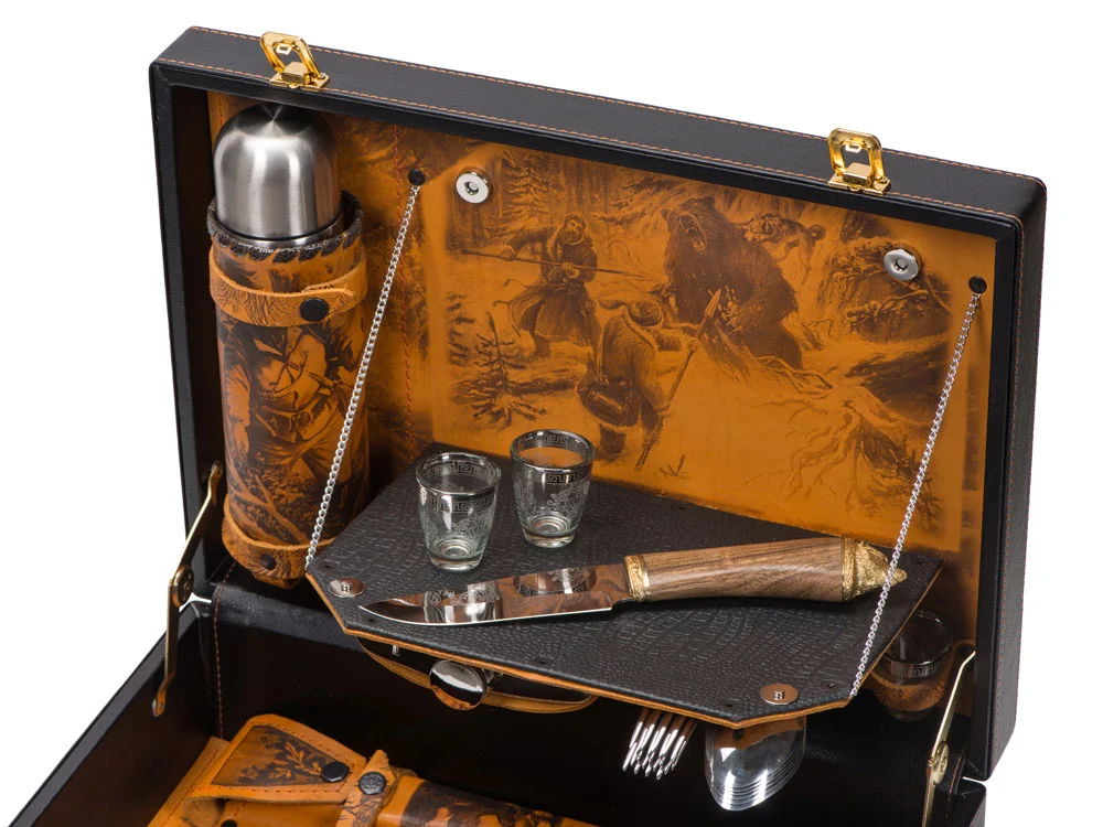 Подарочный набор «Охотничий азарт», коричневый, серебристый - фото 3