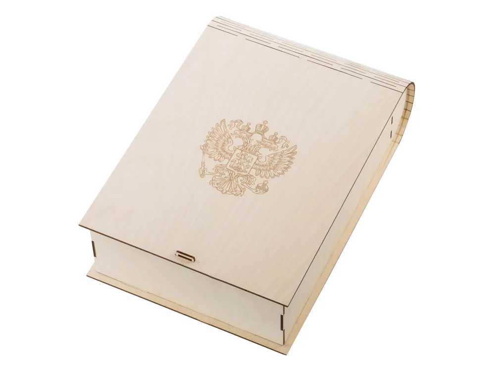 Набор «За Россию» в деревянной коробке, прозрачный/золотистый, 2 х 200 - фото 4