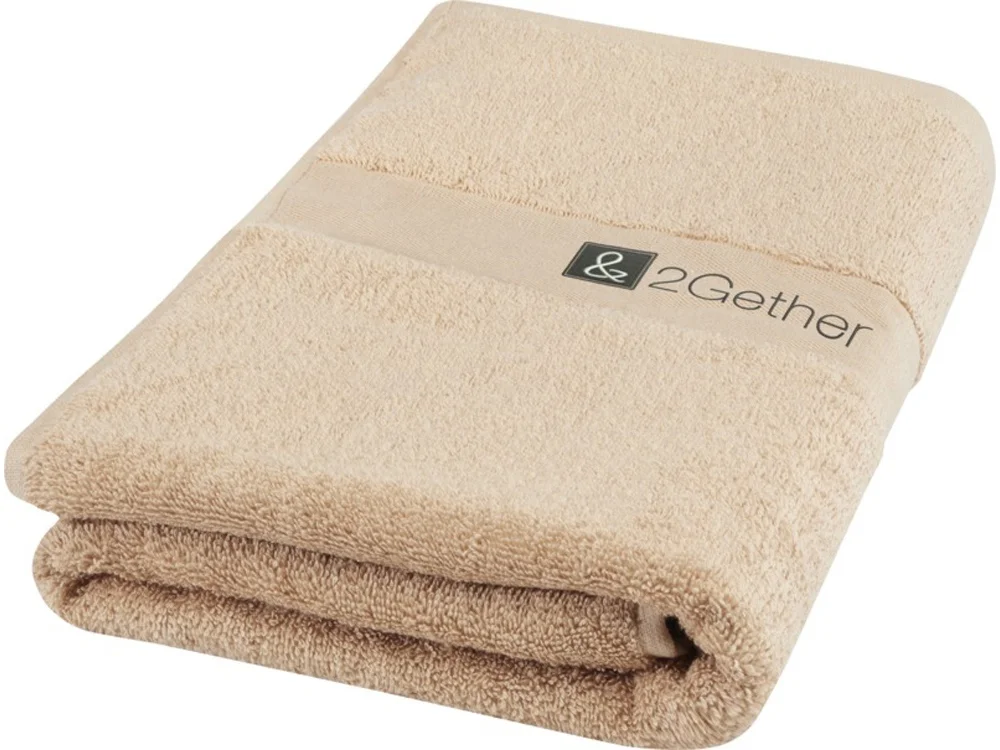 Хлопковое полотенце для ванной Amelia бежевый - фото 4