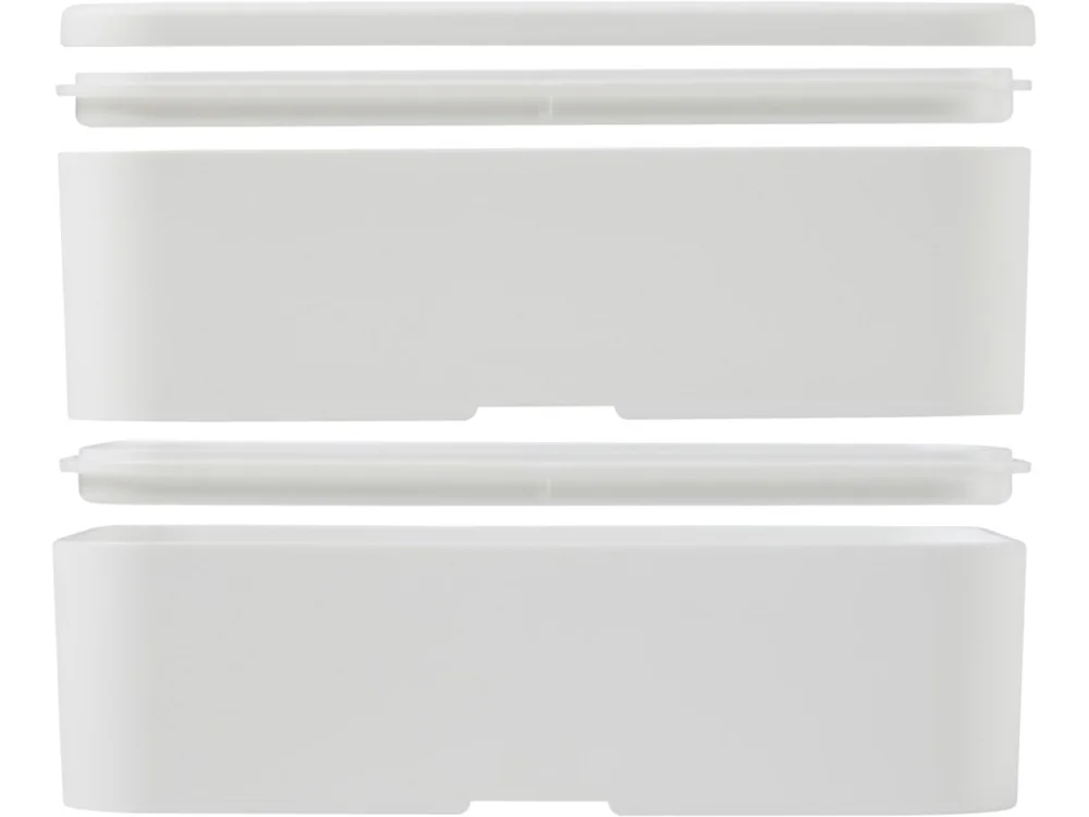 Двухслойный ланчбокс MIYO белый серый 700 мл - фото 6