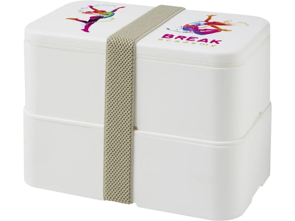 Двухслойный ланчбокс MIYO белый серый 700 мл - фото 7