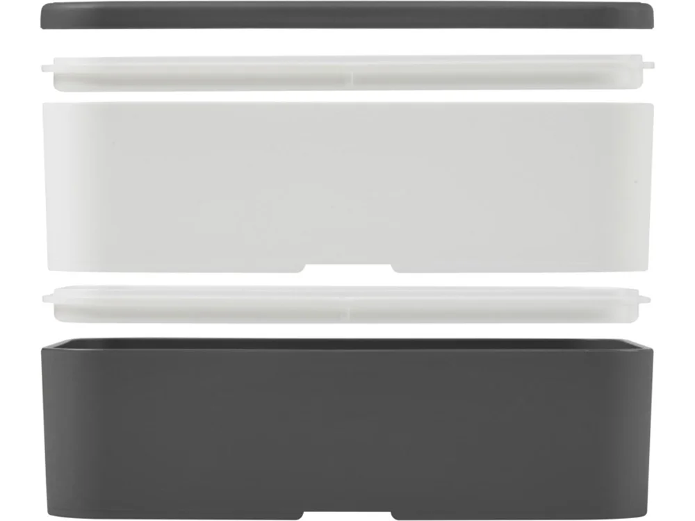 Двухслойный ланчбокс MIYO серый/белый 700 мл - фото 6