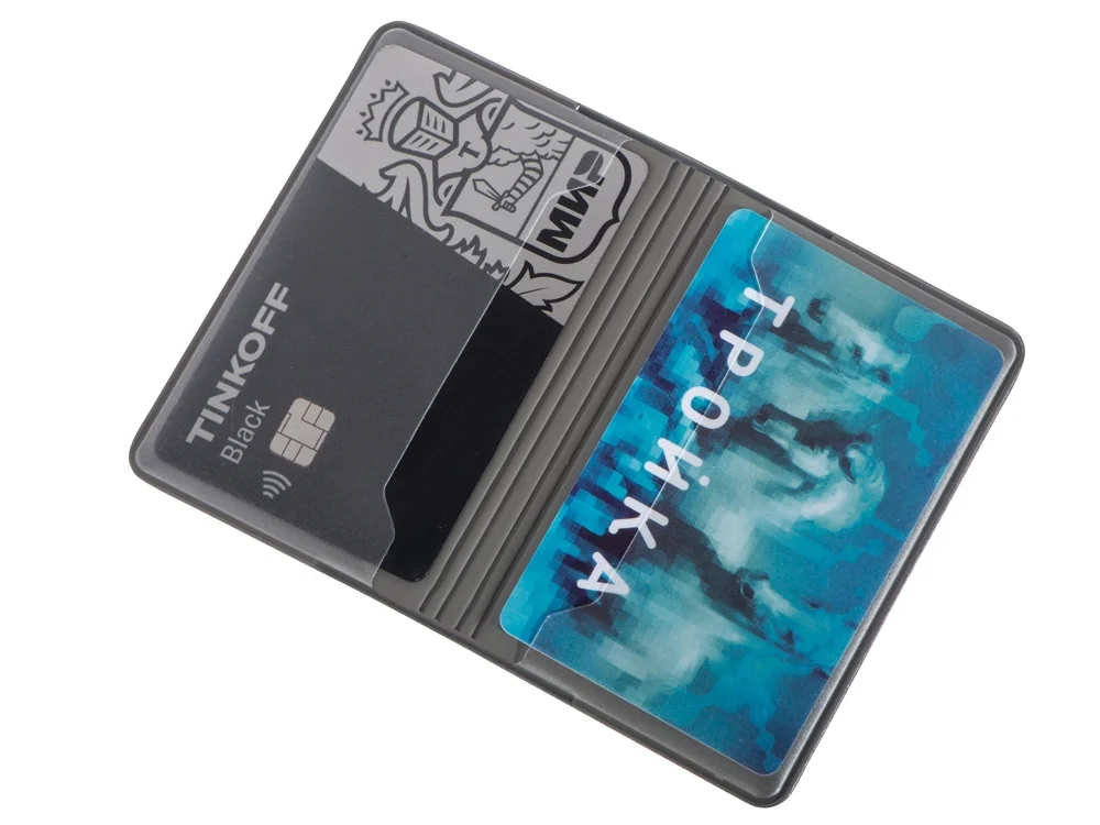 Картхолдер для пластиковых карт складной Favor темно-синий - фото 3