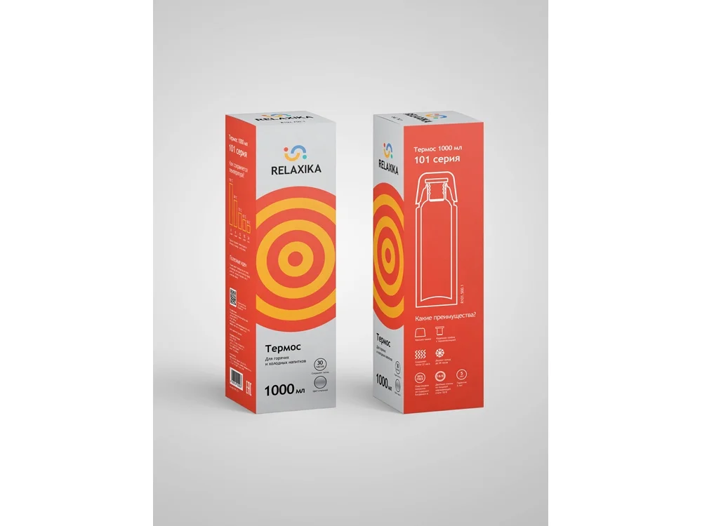 Термос Relaxika 101 1 л серебристый 1000 мл - фото 11