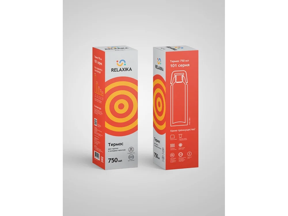 Термос Relaxika «101», 750 мл, серебристый - фото 11