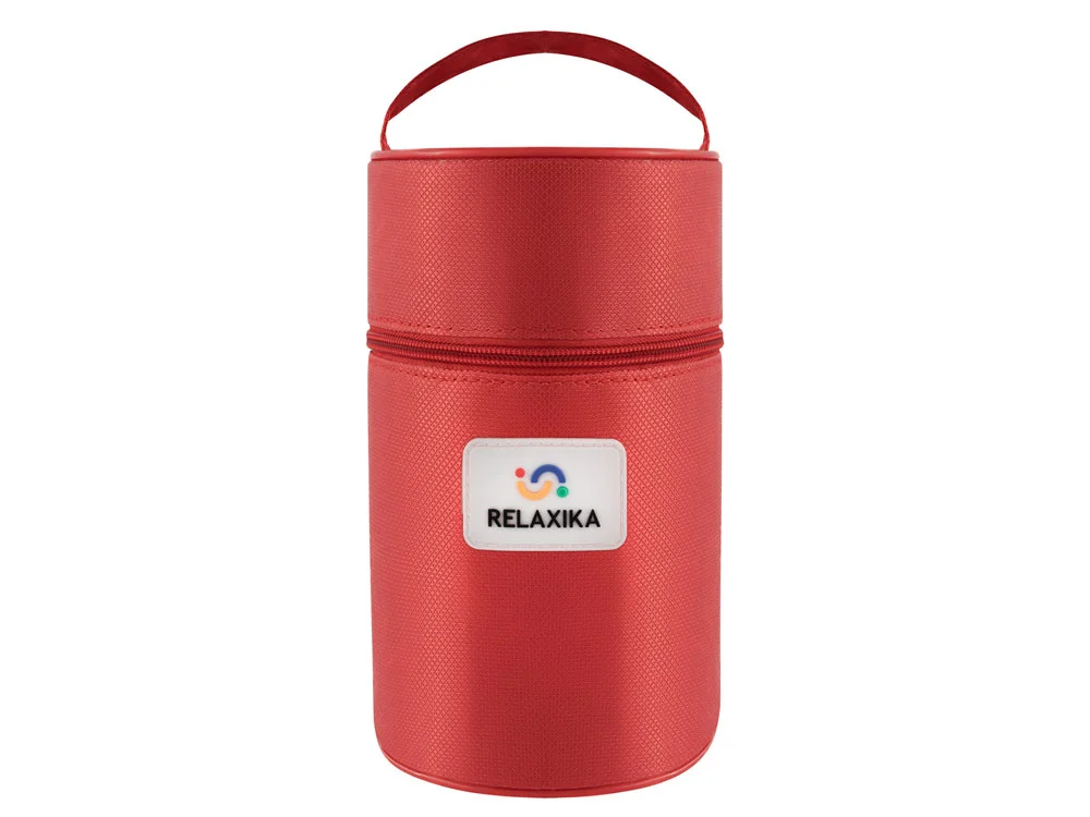 Термос для еды Relaxika 301 в чехле 1200 мл серебристый - фото 11