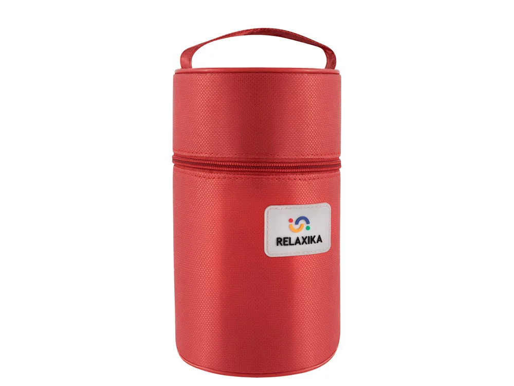Термос для еды Relaxika 301 в чехле 1200 мл серебристый - фото 12
