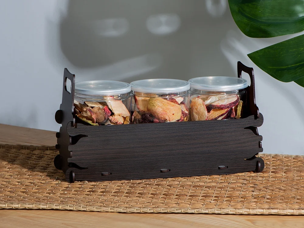 Набор подарочный с фруктами и ягодами Triple zest темно-коричневый - фото 7