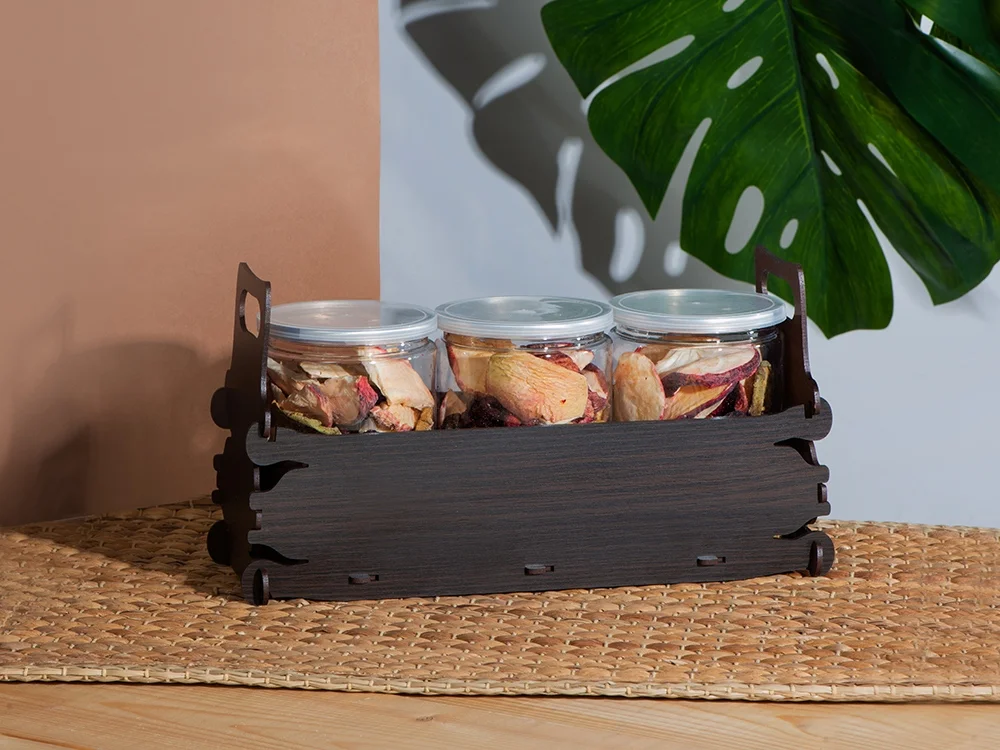 Набор подарочный с фруктами и ягодами Triple zest темно-коричневый - фото 8