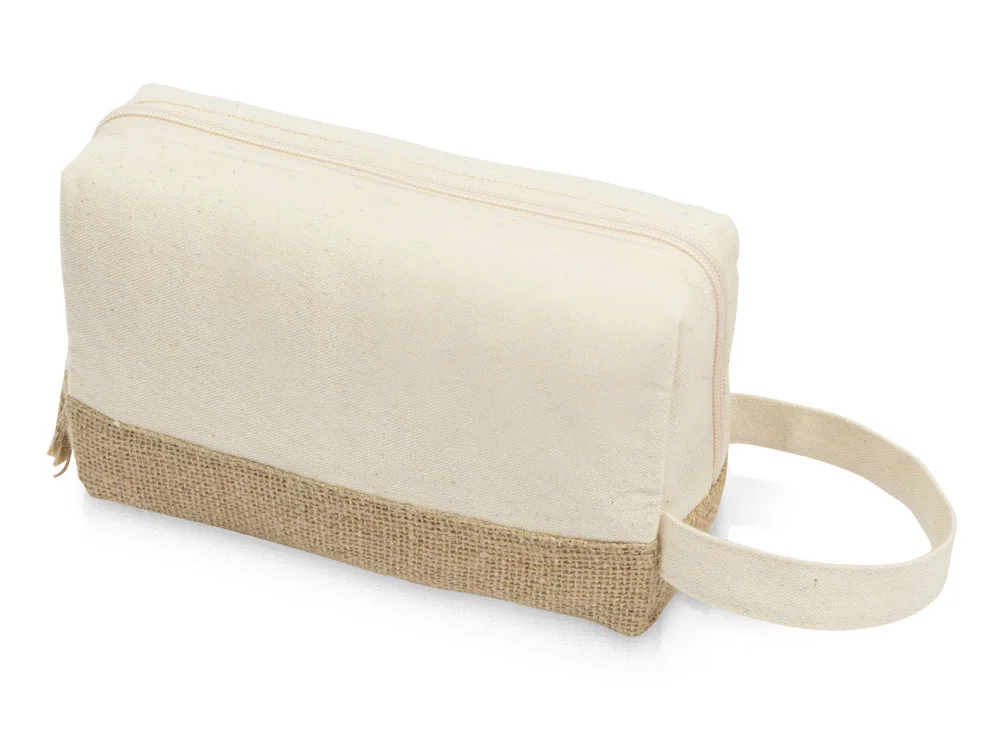 Косметичка Jute с ручкой из хлопка и джута - фото 1