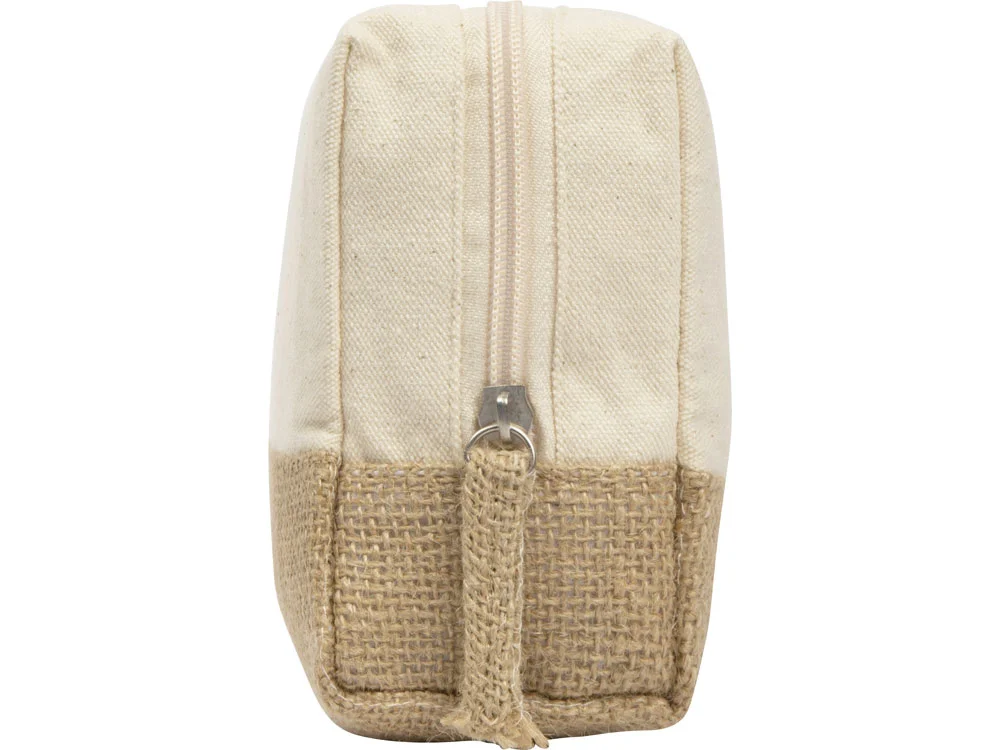 Косметичка Jute с ручкой из хлопка и джута молочный - фото 5