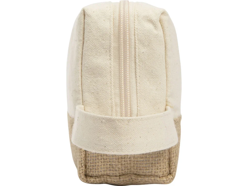 Косметичка Jute с ручкой из хлопка и джута молочный - фото 6