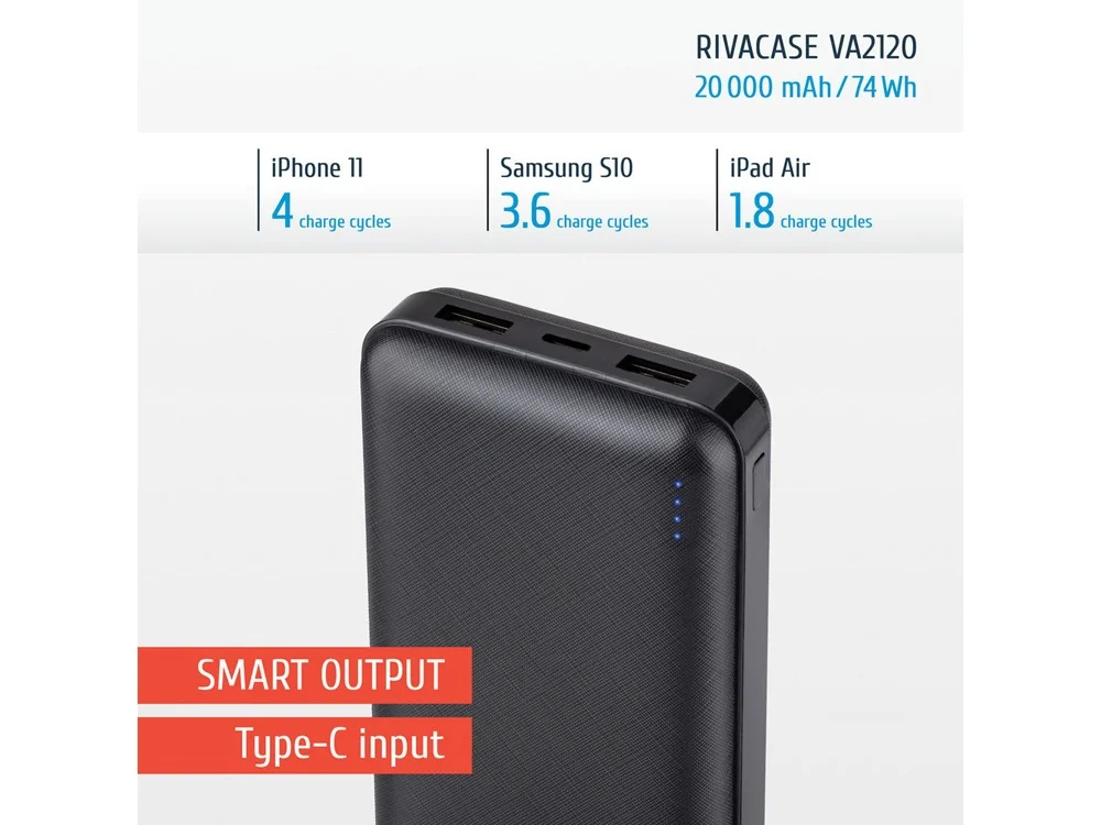 Внешний аккумулятор VA2120 20000 mAh черный - фото 16