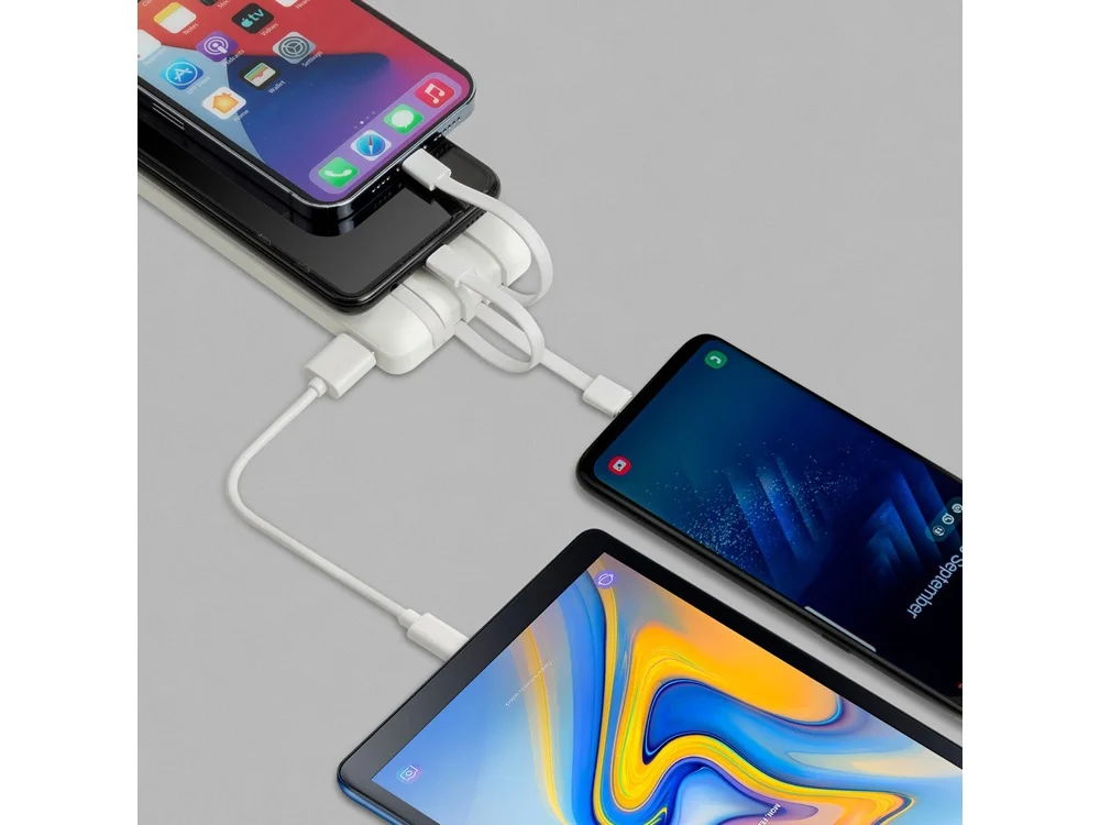 Внешний аккумулятор с дисплеем и встроенными кабелями VA2210 10000 mAh - фото 12