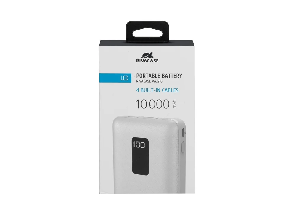 Внешний аккумулятор с дисплеем и встроенными кабелями VA2210 10000 mAh - фото 14