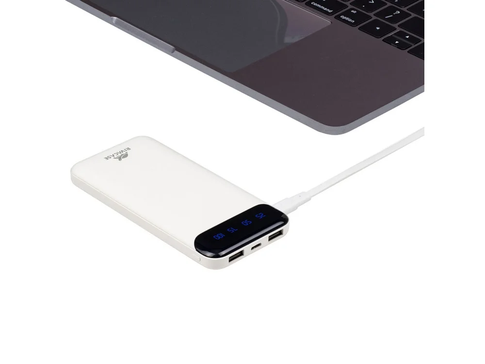 Внешний аккумулятор с дисплеем VA2240 10000 mAh белый - фото 10