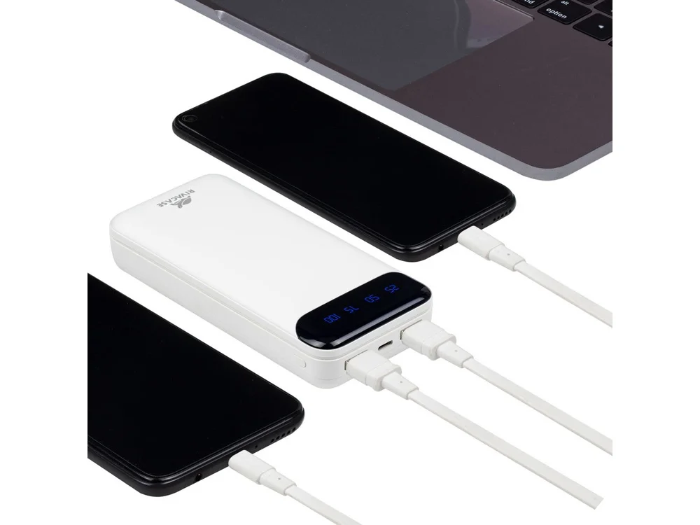 Внешний аккумулятор с дисплеем VA2280 20000 mAh белый - фото 12
