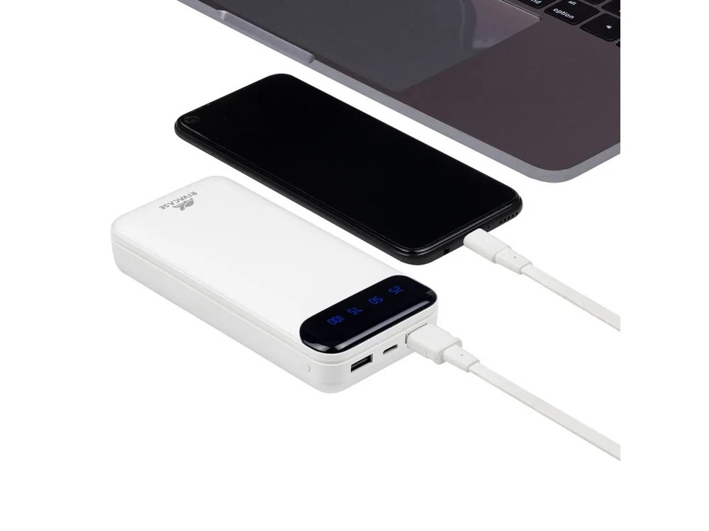 Внешний аккумулятор с дисплеем VA2280 20000 mAh белый - фото 14