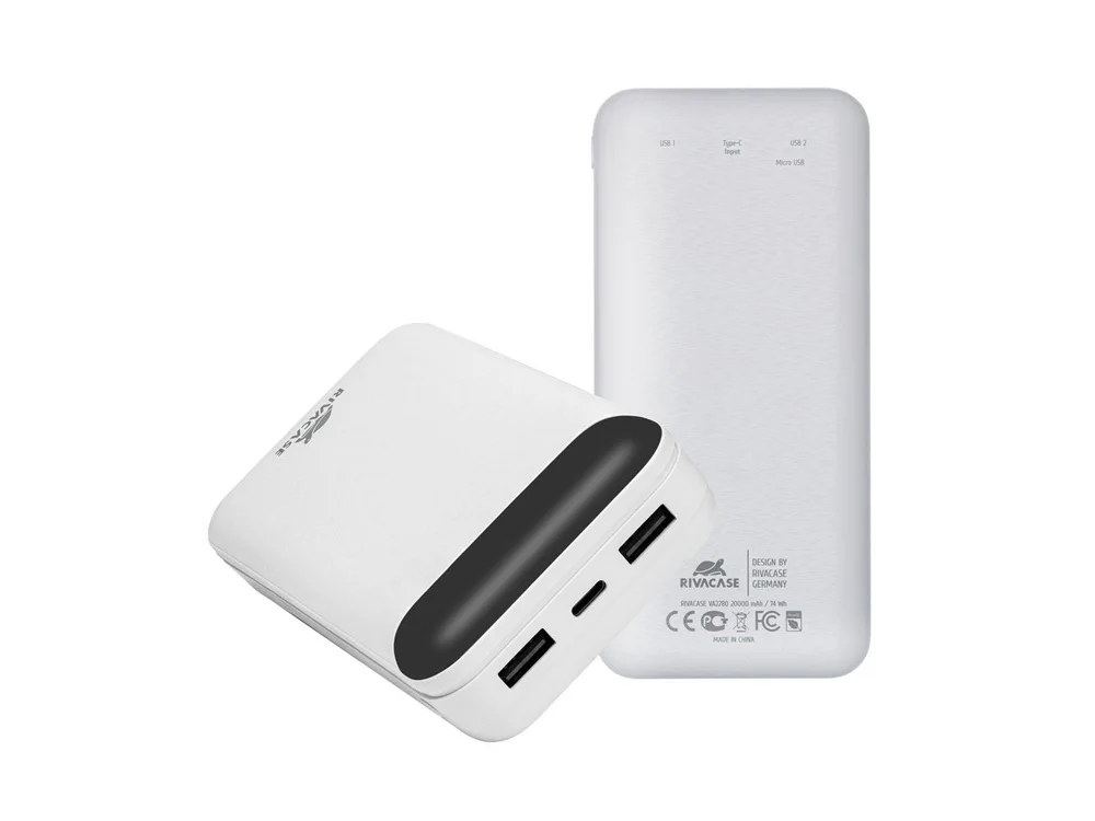 Внешний аккумулятор с дисплеем VA2280 20000 mAh белый - фото 19