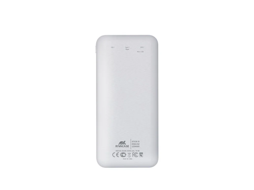 Внешний аккумулятор с дисплеем VA2280 20000 mAh белый - фото 3