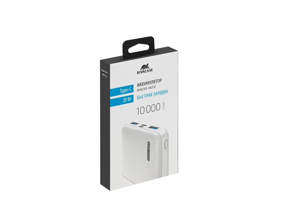 Внешний аккумулятор с быстрой зарядкой QC/PD VA2532 10000 mAh белый - фото 17
