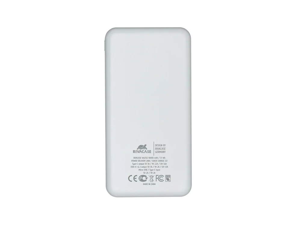 Внешний аккумулятор с быстрой зарядкой QC/PD VA2532 10000 mAh белый - фото 3
