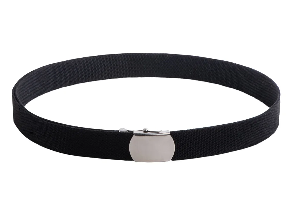 Ремень Canvas текстильный с металлической пряжкой, черный - фото 2