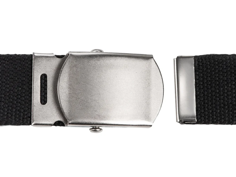 Ремень Canvas текстильный с металлической пряжкой, черный - фото 3
