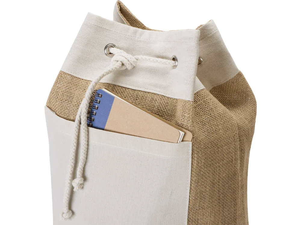 Рюкзак Jute из джута на одной лямке натуральный - фото 11