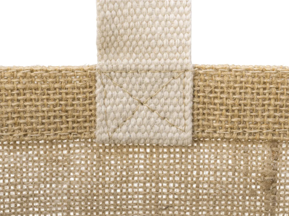 Сумка Jute джутовая с широким дном и карманом натуральный - фото 10