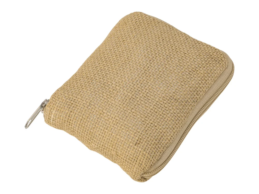 Складная сумка Jute из хлопка и джута с карманом натуральный - фото 10