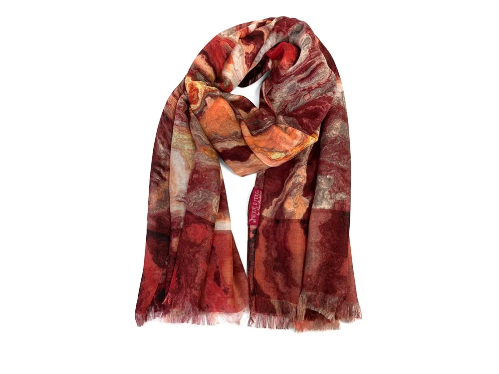 Мужской шарф Красный Оникс бордовый - фото 3