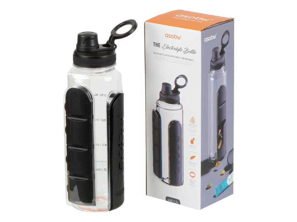 Спортивная бутылка для воды Electrolyte 1200 мл тритан черный - фото 9