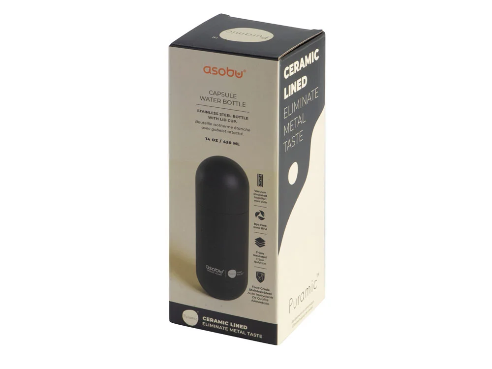 Вакуумный термос «ORB» с керамическим покрытием, 420 мл, черный - фото 7