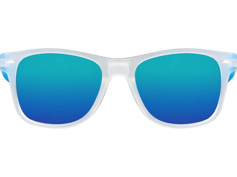 Очки солнцезащитные с зеркальными линзами «Partymaker», белый полупрозрачный/синий - фото 2
