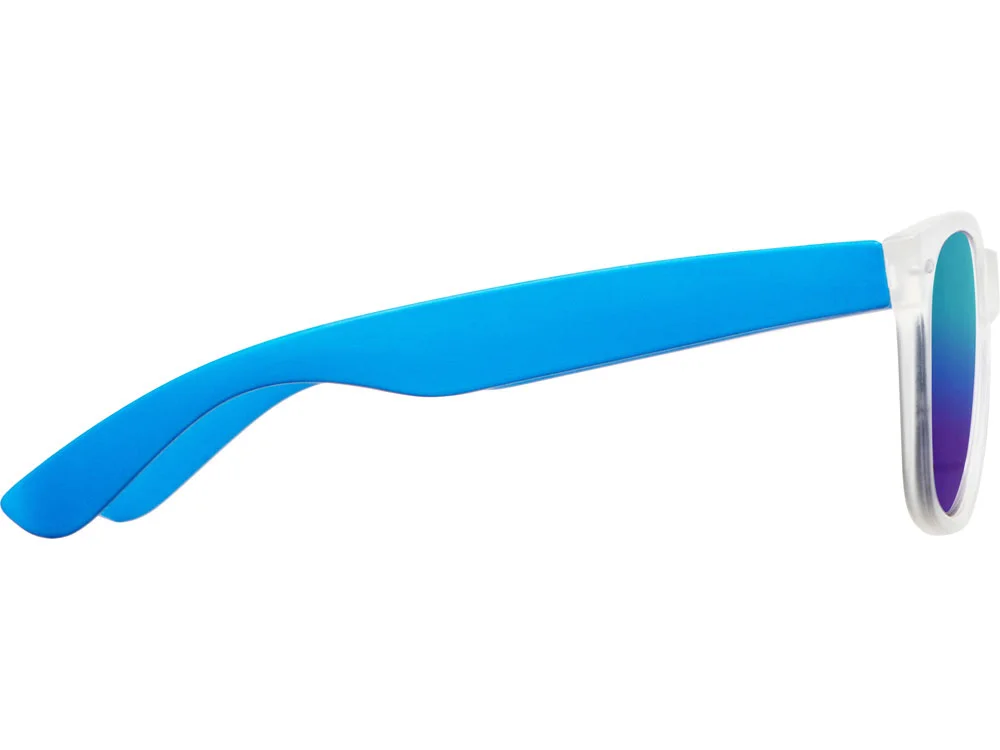 Очки солнцезащитные с зеркальными линзами «Partymaker», белый полупрозрачный/синий - фото 3