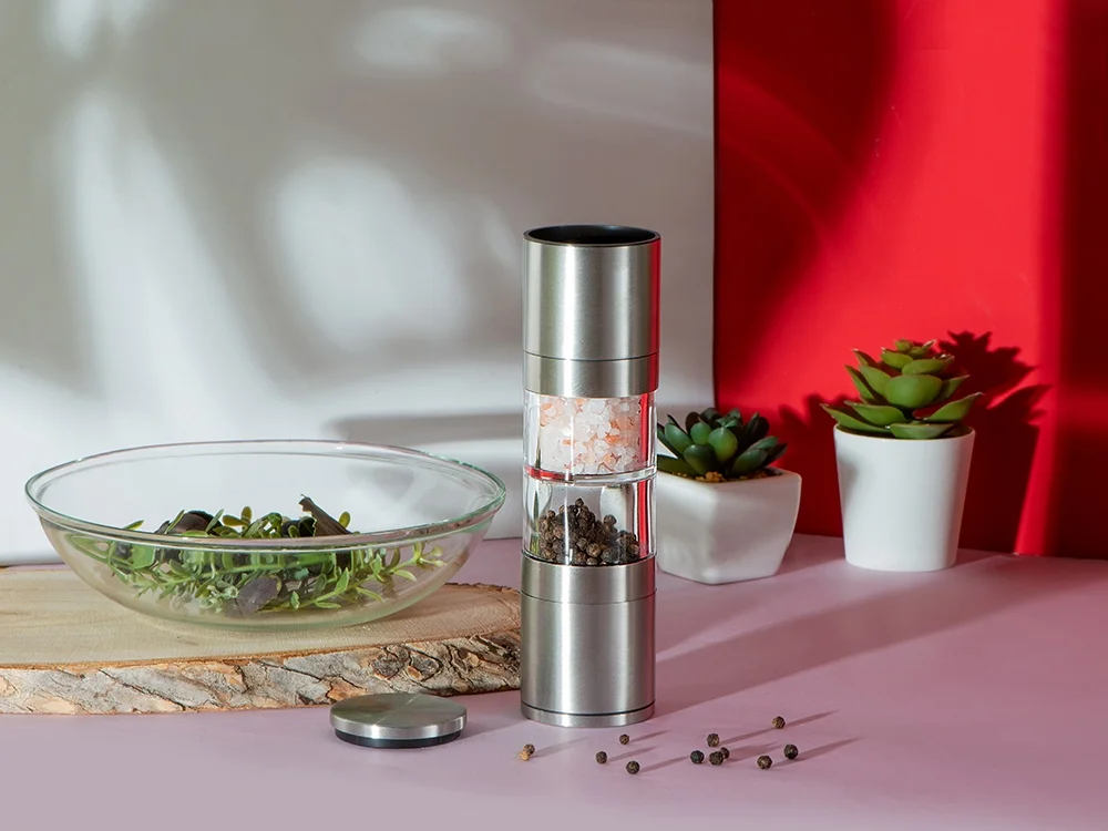 Двойная механическая мельница Twin серебристый/прозрачный - фото 8