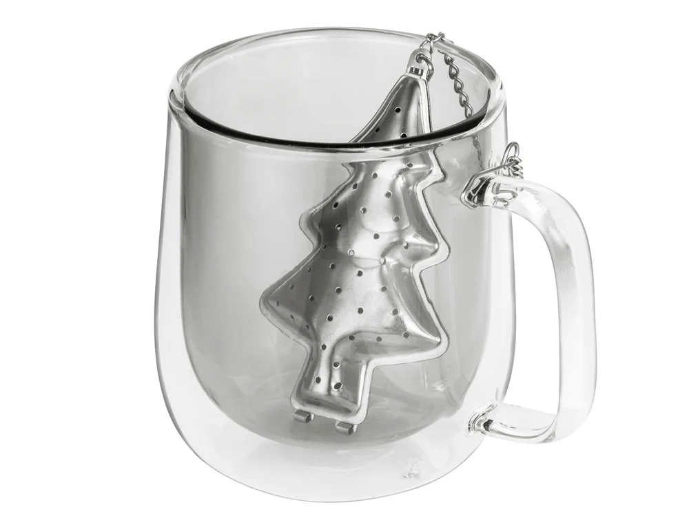 Набор Bergamot: кружка и ситечко для чая черный прозрачный серебристый 250 мл - фото 2