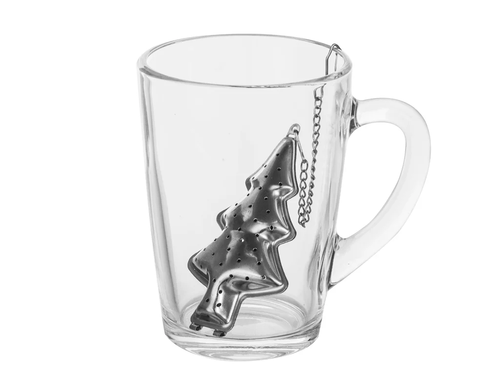 Набор «Drink»: кружка и ситечко для чая, прозрачный, серебристый, 300 мл - фото 2