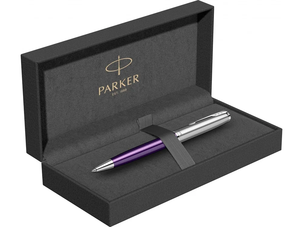 Ручка шариковая Parker Sonnet Essentials Violet SB Steel CT серебристый фиолетовый - фото 5