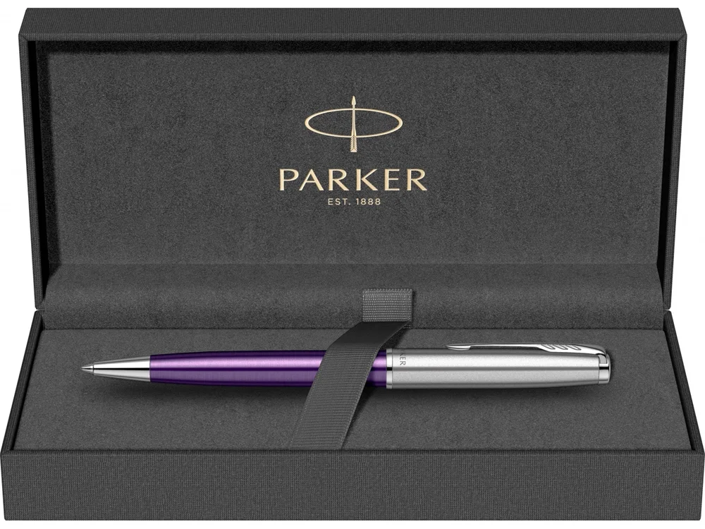 Ручка шариковая Parker Sonnet Essentials Violet SB Steel CT серебристый фиолетовый - фото 6