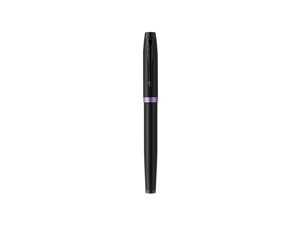 Ручка перьевая Parker IM Vibrant Rings Flame Amethyst Purple фиолетовый черный - фото 2