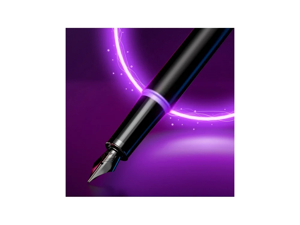 Ручка перьевая Parker IM Vibrant Rings Flame Amethyst Purple фиолетовый черный - фото 9