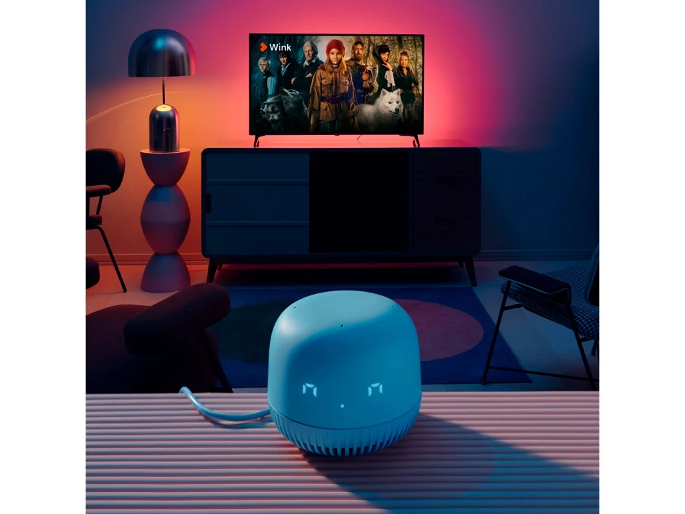 Умная колонка Капсула Нео с голосовым помощником Марусей оранжевый - фото 6