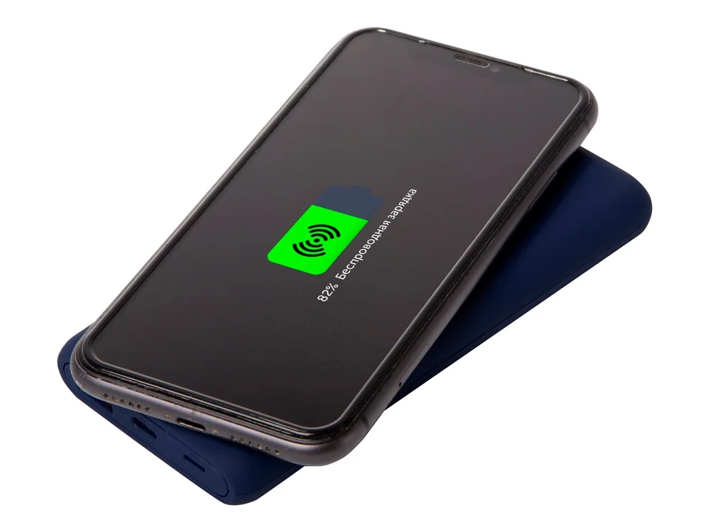 Внешний беспроводной аккумулятор c QC/PD Reload 10000 mAh темно-синий - фото 3